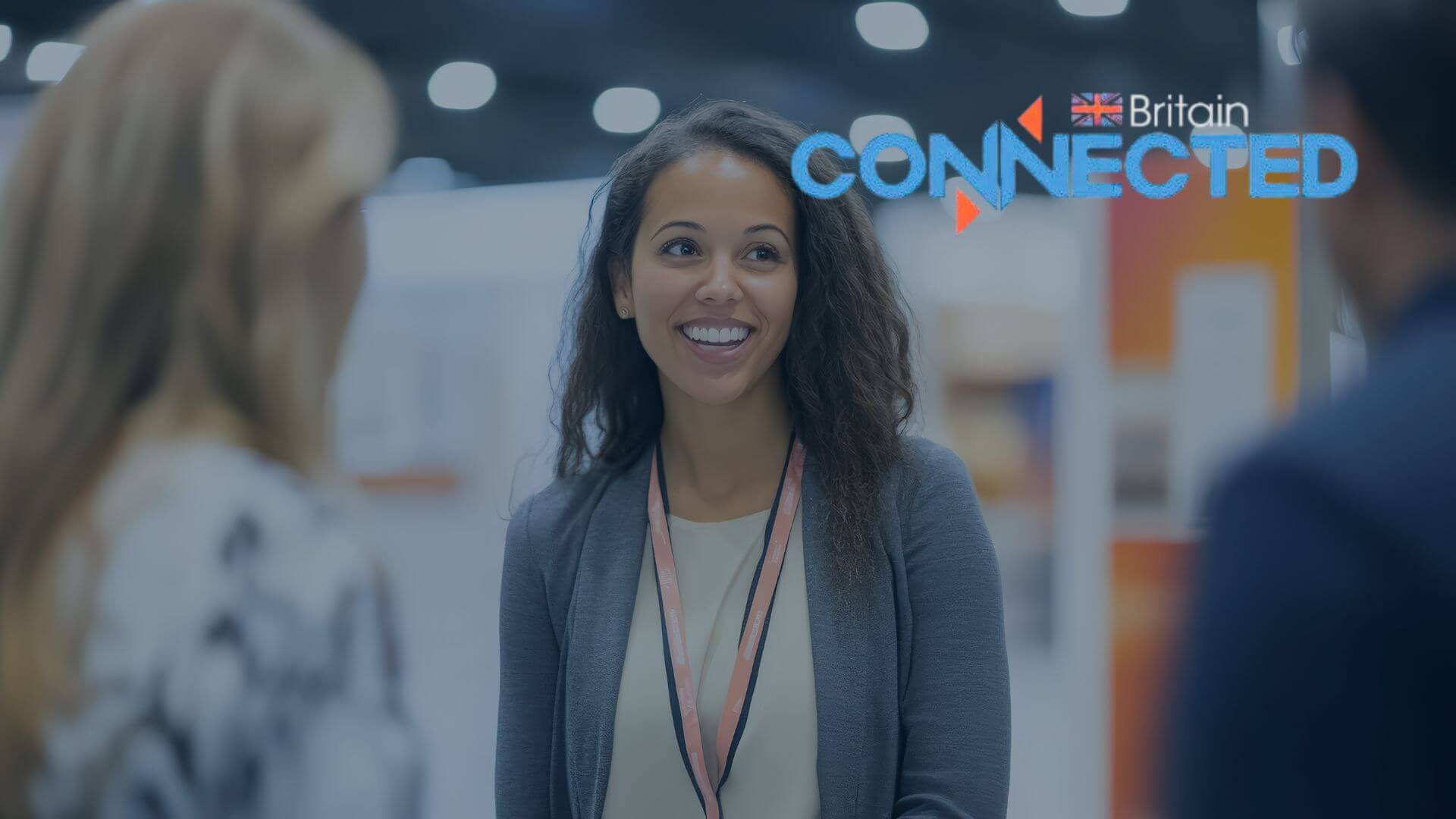 Image with woman at tradeshow